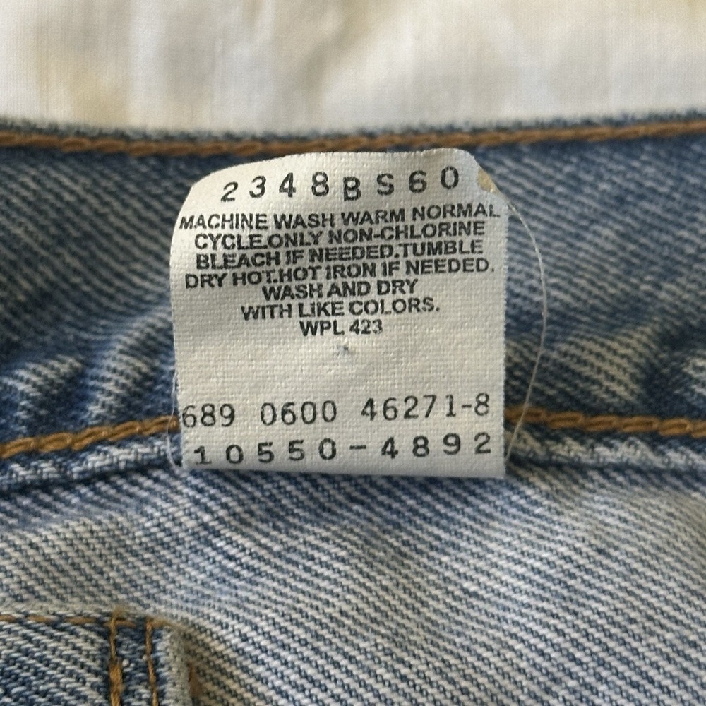 Levi's 550 Jeans Women's 9 JR M Blue Denim Relaxed Fit Tapered Hemmed Y2K 2000 - Picture 7 of 11